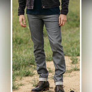 Hiroshi Kato - Pen Slim - Grey Raw - 10.5oz Selvedge Denim